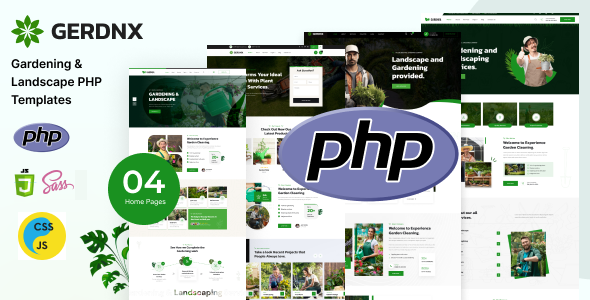 Gerdnx – Gardening And Landscaping PHP Template – 0 Sold!