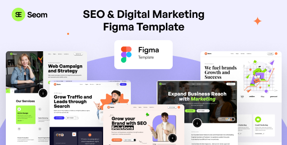 Seom – SEO & digital marketing Figma Template – 0 Sold!