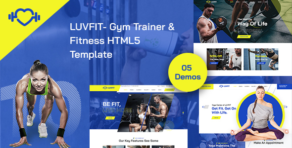 LUVFIT- Gym Trainer & Fitness HTML5 Template