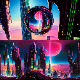 8K HDR Futuristic Cityscape Neon Lights Background - 3DOcean Item for Sale