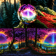8K HDR Crystalline Forest Pulsar Glow Background - 3DOcean Item for Sale