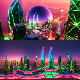 8K HDR Futuristic City Skyline Background - 3DOcean Item for Sale