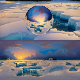 8K HDR Icy Tundra Under Twilight Sky Background - 3DOcean Item for Sale