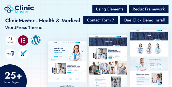 ClinicMaster – Health & Medical WordPress Theme – 0 Sold!