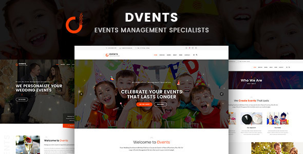 Dvents - Events Management Companies and Agencies WordPress Theme