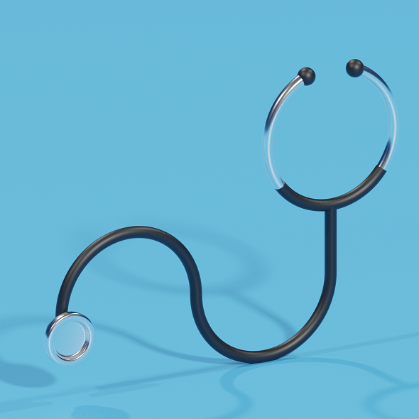 Cartoon Stethoscope 3D model