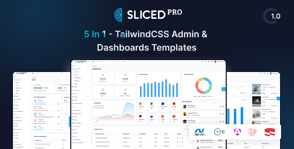 Sliced Pro - Angular, Laravel, ASP.Net Core, MVC & CakePHP Admin & Dashboard Template