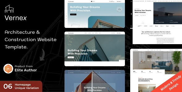 Vernex – Architecture & Construction React Next JS Template – 0 Sold!