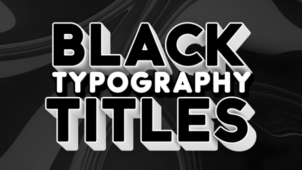 Black Typography Titles | FCPX alt