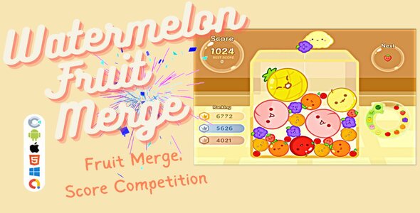 Watermelon Fruit Merge | HTML 5 Game