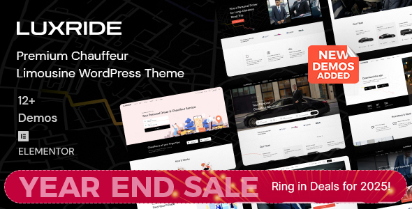 Luxride - Chauffeur Limousine Transport & Car Hire WordPress Theme