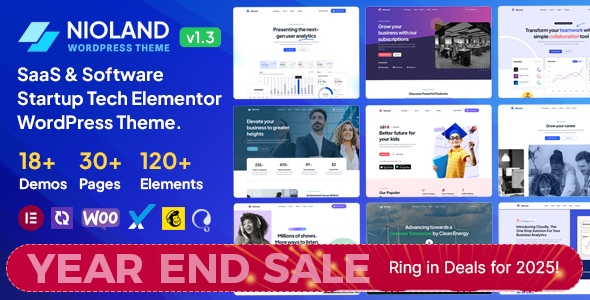 Nioland - SaaS & Software Startup Tech WordPress Theme
