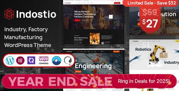 Indostio - Factory and Manufacturing WordPress Theme