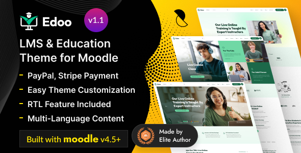 Edoo - Live Training Courses LMS Theme for Moodle