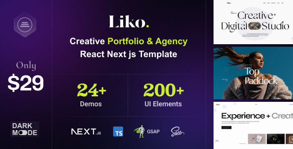 Liko - Creative Agency & Portfolio Next js Template