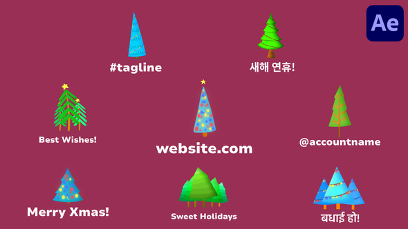 Christmas Tree Animations for After Effects alt