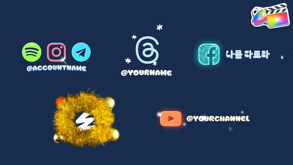 Christmas Social Media Lower Thirds Stop Motion | FCPX alt