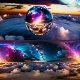 8K HDR Vibrant Nebula with Swirling Clouds and Distant Stars Background - 3DOcean Item for Sale
