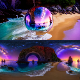 8K HDR Alien Stone Arches Over Sapphire Oceans Background - 3DOcean Item for Sale