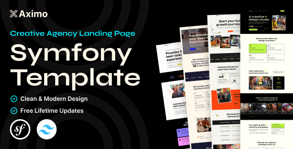 Aximo – Symfony – Creative Agency Tailwind Template – 0 Sold!