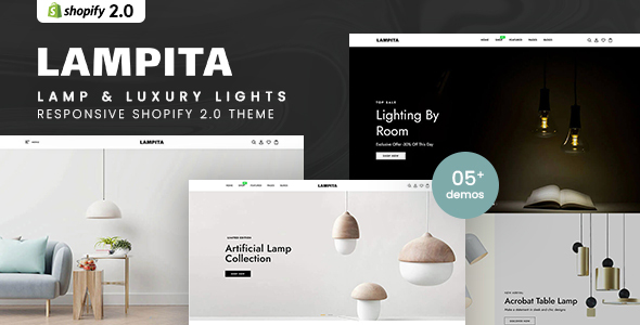 Lampita – Lamp & Luxury Lights Responsive Shopify 2.0 Theme – 0 Sold!