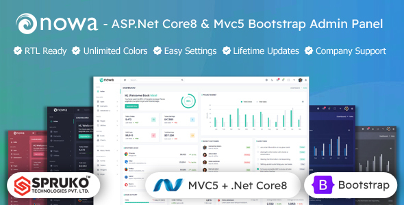 Nowa – Asp Dot Net Bootstrap Admin Portal Template – 0 Sold!