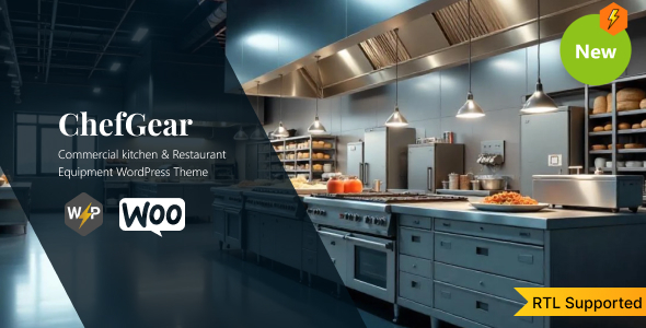 ChefGear - Commercial kitchen & Restaurant Equipment WordPress Theme