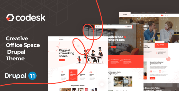 Codesk - Creative Office Space Drupal 11 Theme