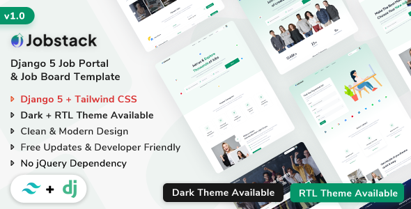 Jobstack – Django Job Portal & Job Board Template – 0 Sold!