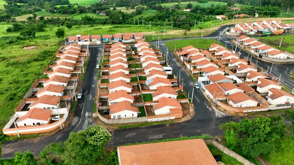 Popular residential houses habitation. Community housing.