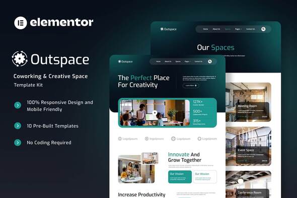 Outspace – Coworking & Creative Space Elementor Template Kit – 0 Sold!