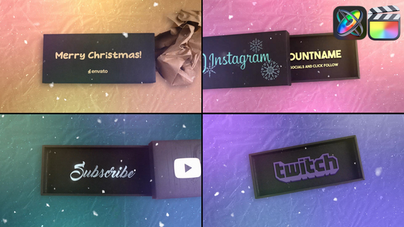 New Year Gift Box Logo for FCPX alt