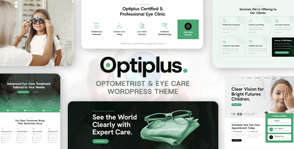 Optiplus – Optometrist & Eye Care WordPress Themes – 0 Sold!