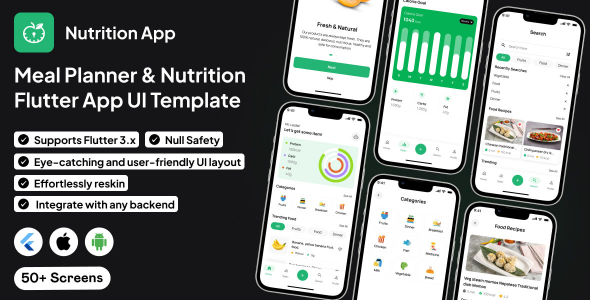 CalorieCoach UI Template | Nutrition App Template | Meal and Diet Planner in Flutter