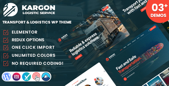 Kargon – Transport and Logistics WordPress Theme – 0 Sold!