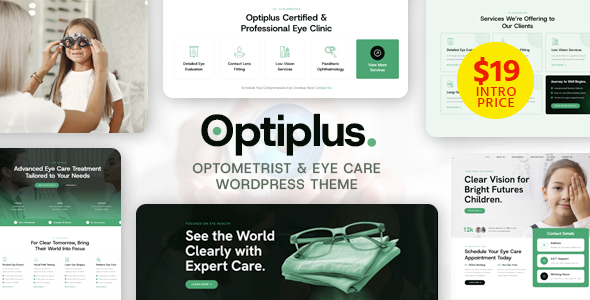 Optiplus - Optometrist & Eye Care WordPress Theme