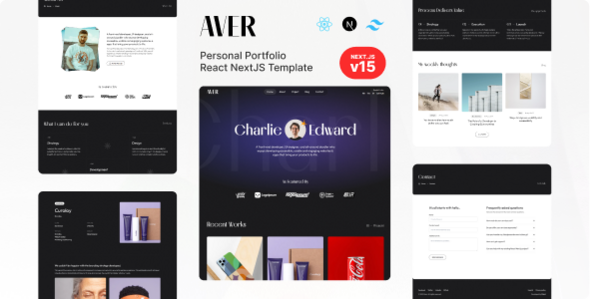 Aver - Personal Portfolio React NextJS Template