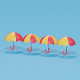 Cartoon Umbrella Collection 3D model - 3DOcean Item for Sale