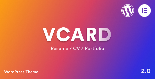 Vcard – Resume / CV / Portfolio WordPress Theme