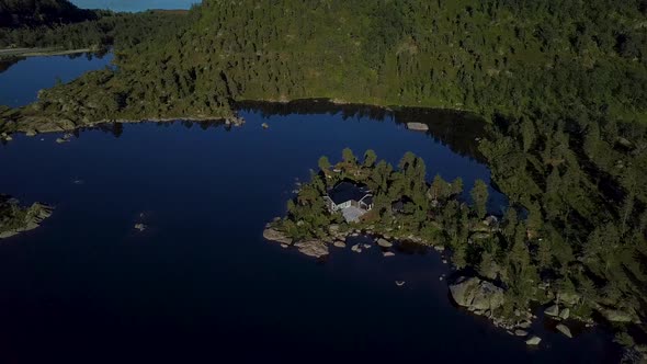 Aerial View of Lake House