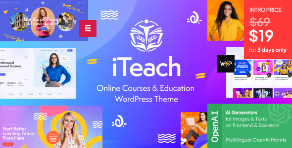 iTeach – Online Courses & Education WordPress Theme – 0 Sold!