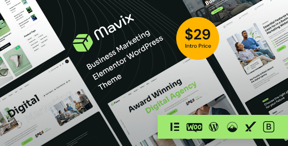 Mavix - Business Marketing Elementor WordPress Theme