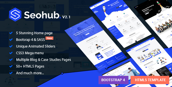 SEOhub - Digital Marketing Agency HTML5 Template