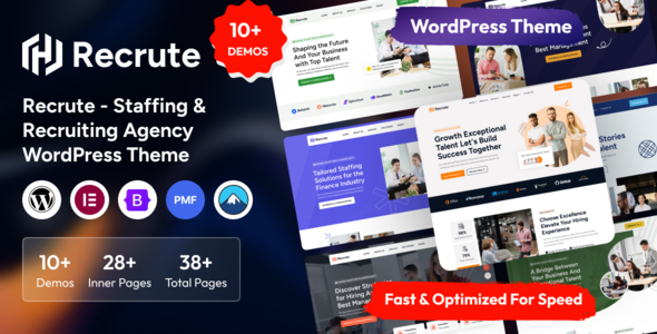 Recrute – Staffing & Recruiting Agency WordPress Theme – 0 Sold!