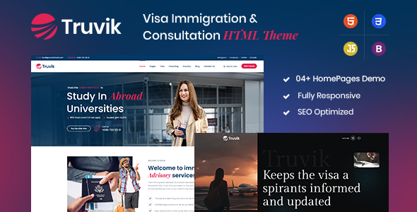 Truvik - Visa immigration Services HTML Template