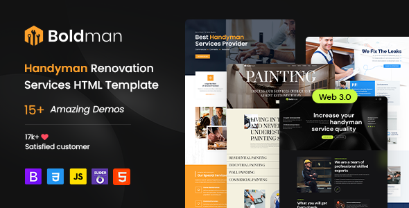 Boldman - Handyman Renovation Services HTML Template