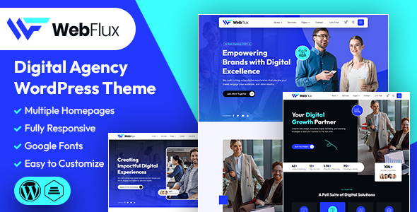 WebFlux | Digital Agency WordPress Theme – 0 Sold!