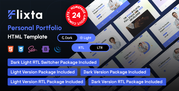 Flixta - Personal Portfolio HTML Template