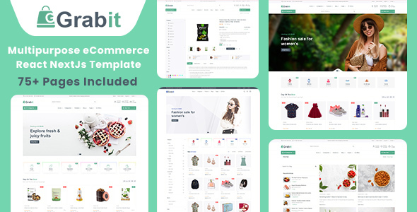 Grabit – Multipurpose eCommerce React NextJs Template – 0 Sold!