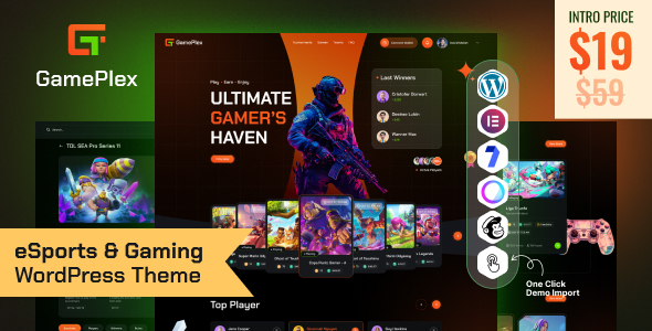 GamePlex – eSports and Gaming NFT WordPress Theme – 0 Sold!